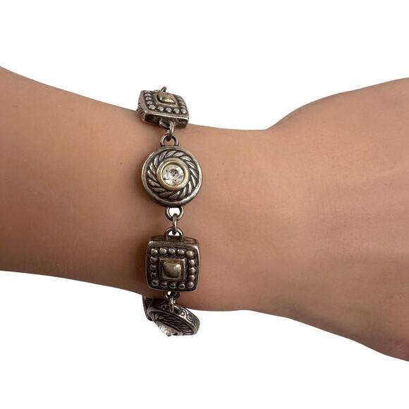 Brighton Heiress Crystal Link Bracelet, Hearts on Back Side instead of Crystals - Picture 3 of 16